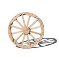 Creekvine Designs 24 in Treated Pine Decorative Wagon Wheel FW24CVD